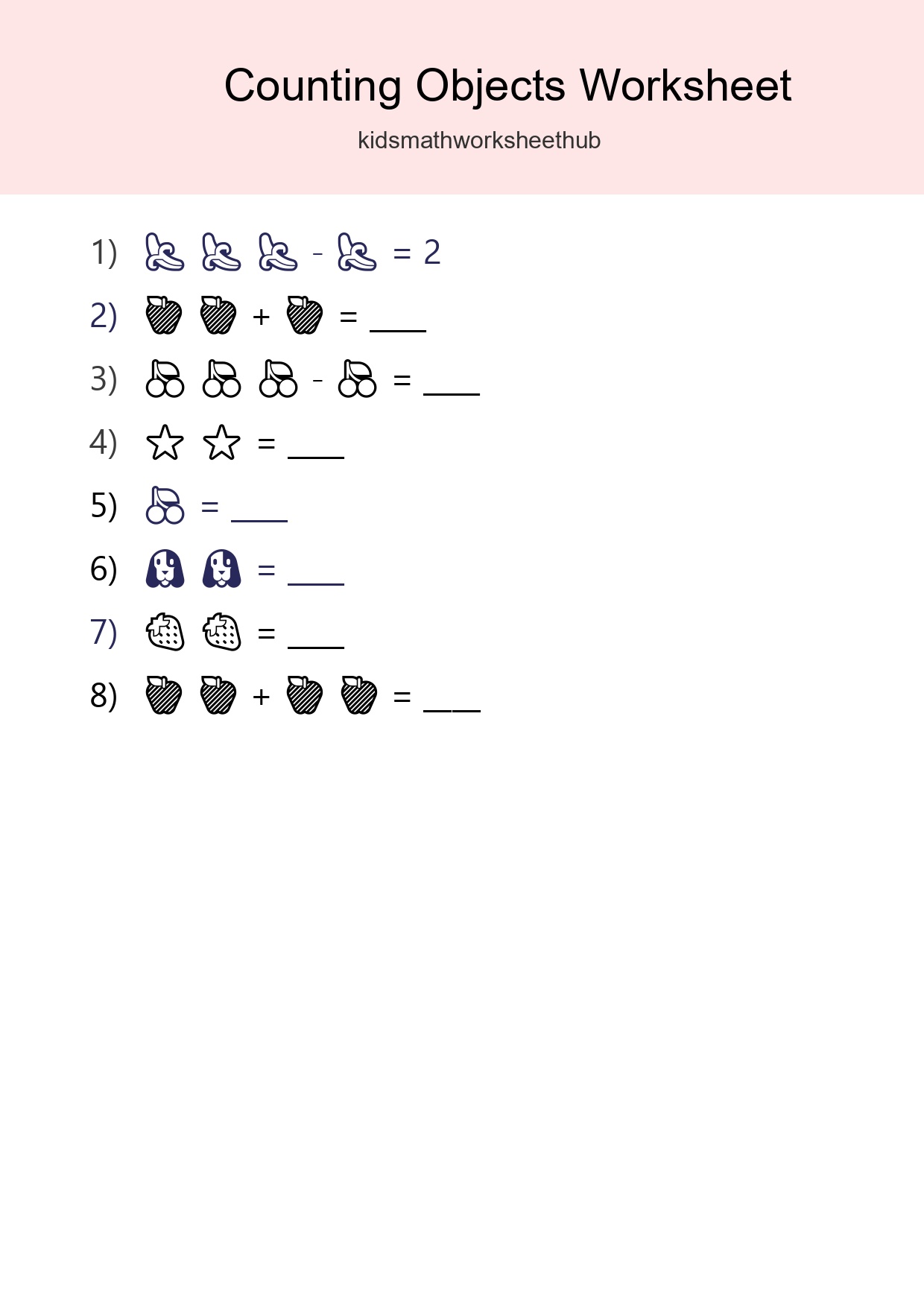 Learn Counting With Pictures Worksheet (Pre-K) - Part 113