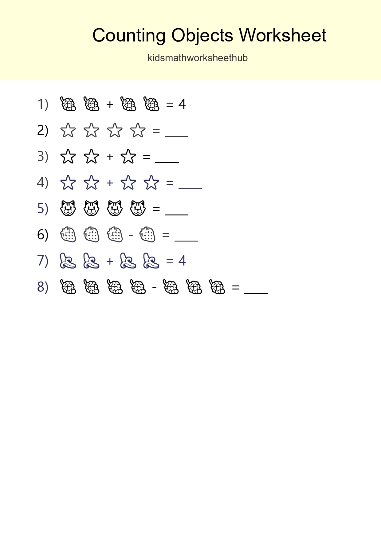 Learn Counting With Pictures Worksheet (Pre-K) - Part 14