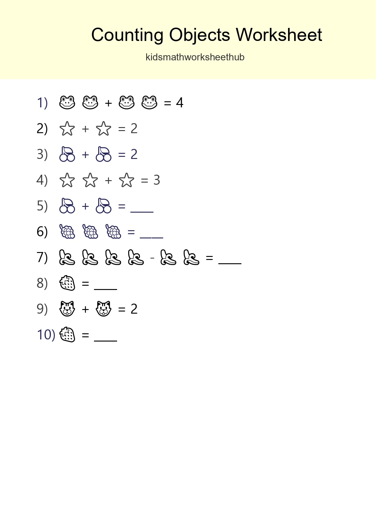 Pre-K Count The Objects Worksheet - Part 212