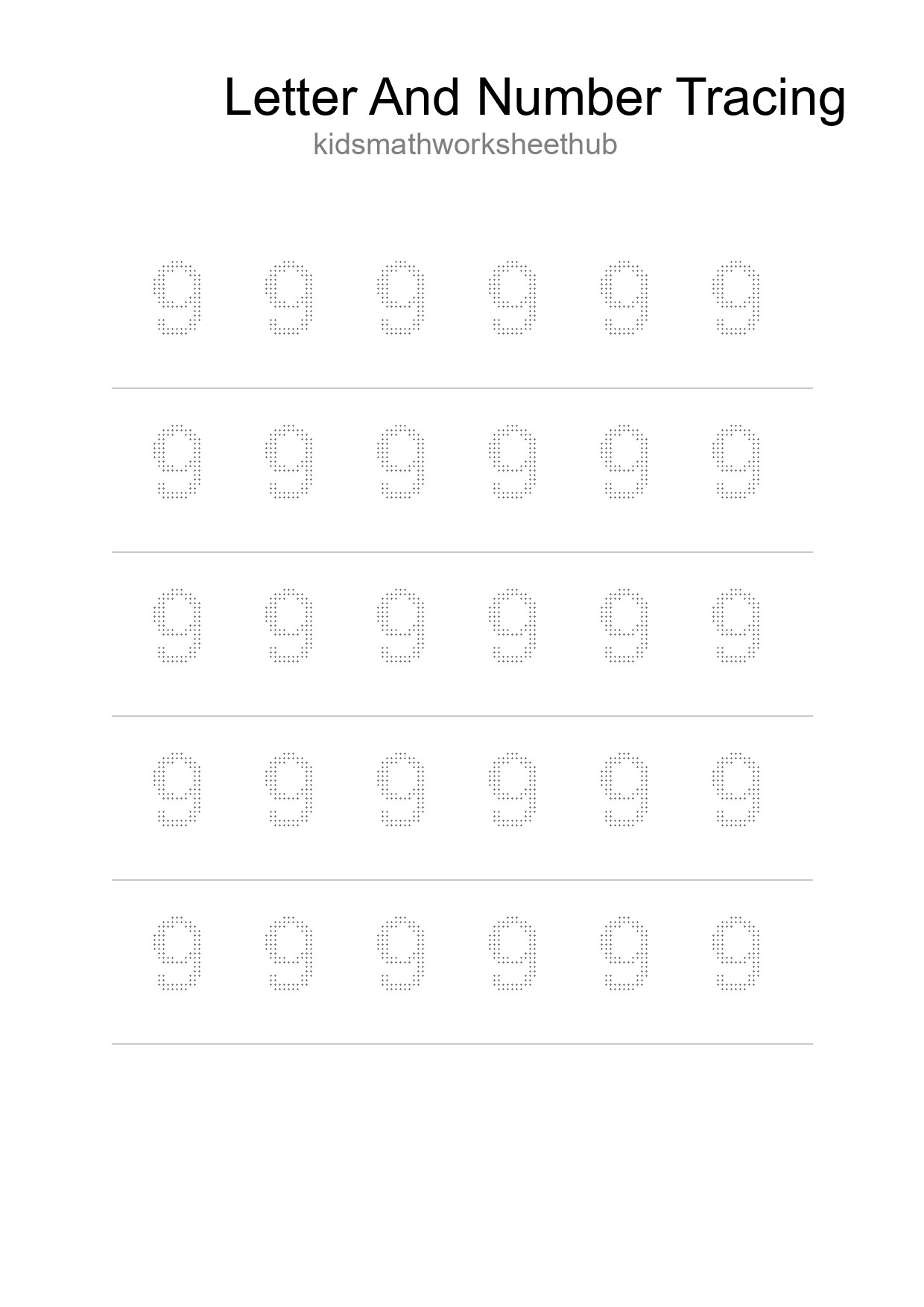 Printable Tracing Worksheet For Kids - Part 10