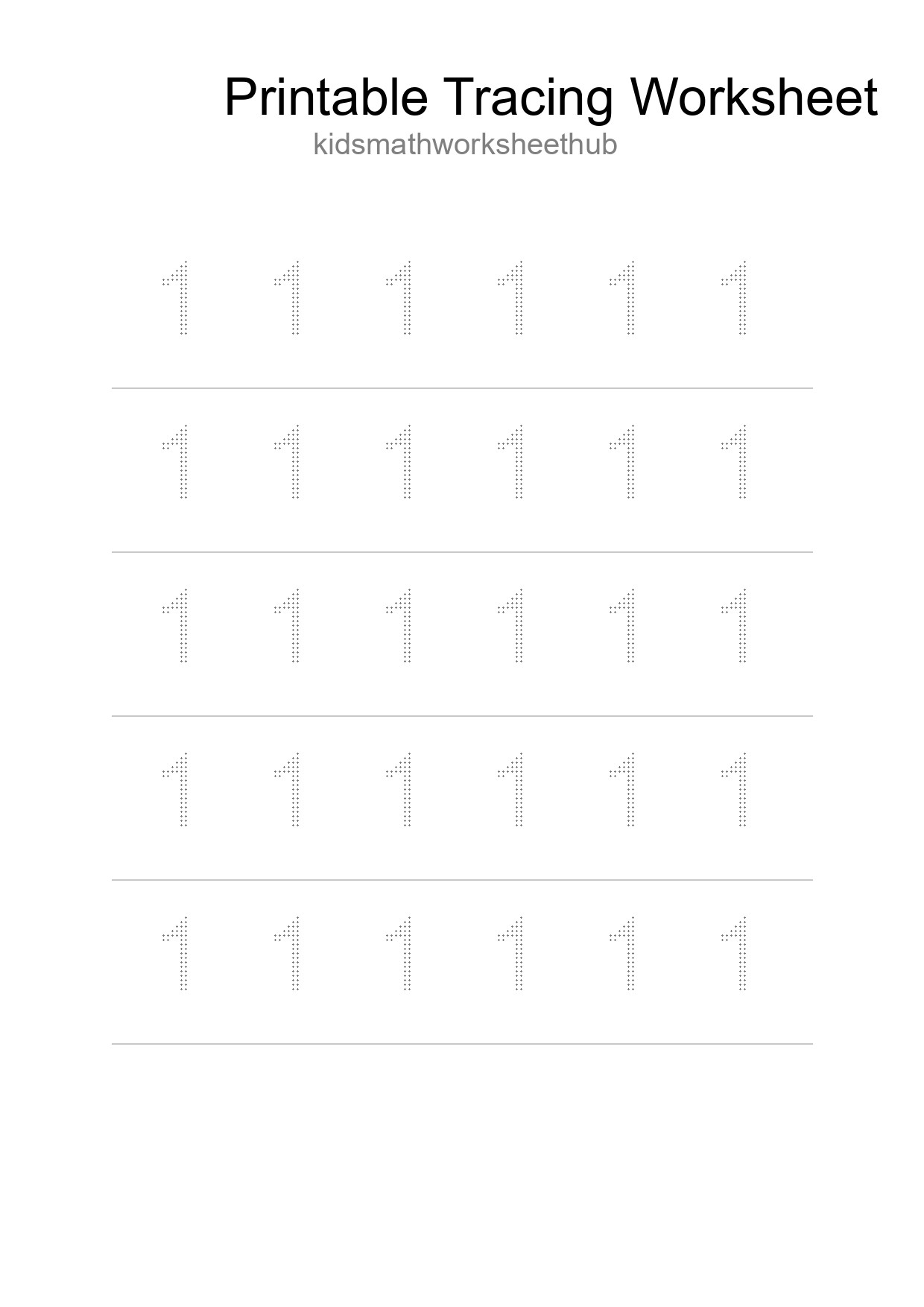 Printable Tracing Worksheet For Kids - Part 241