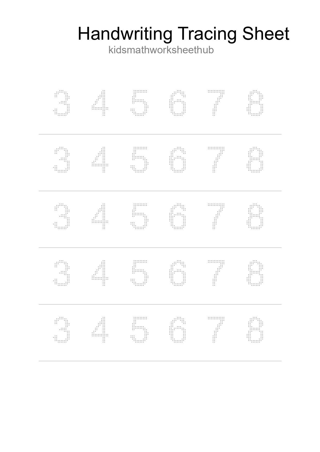 Printable Tracing Worksheet For Kids - Part 285