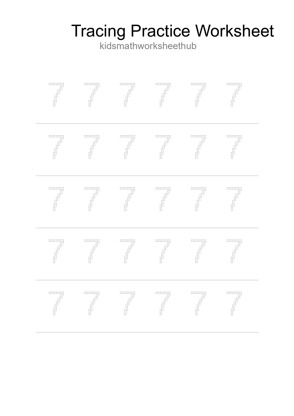 Printable Tracing Worksheet For Kids - Part 32