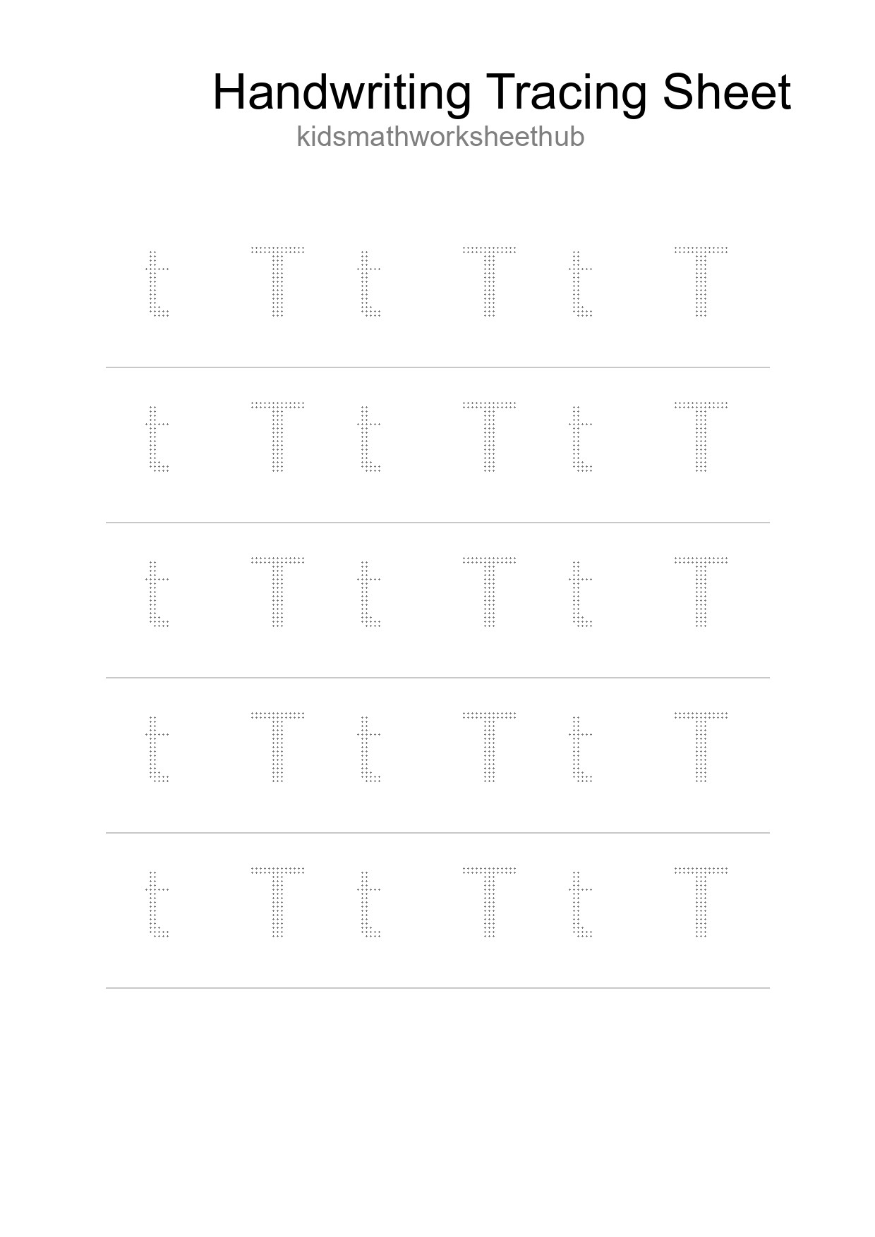 Printable Tracing Worksheet For Kids - Part 65