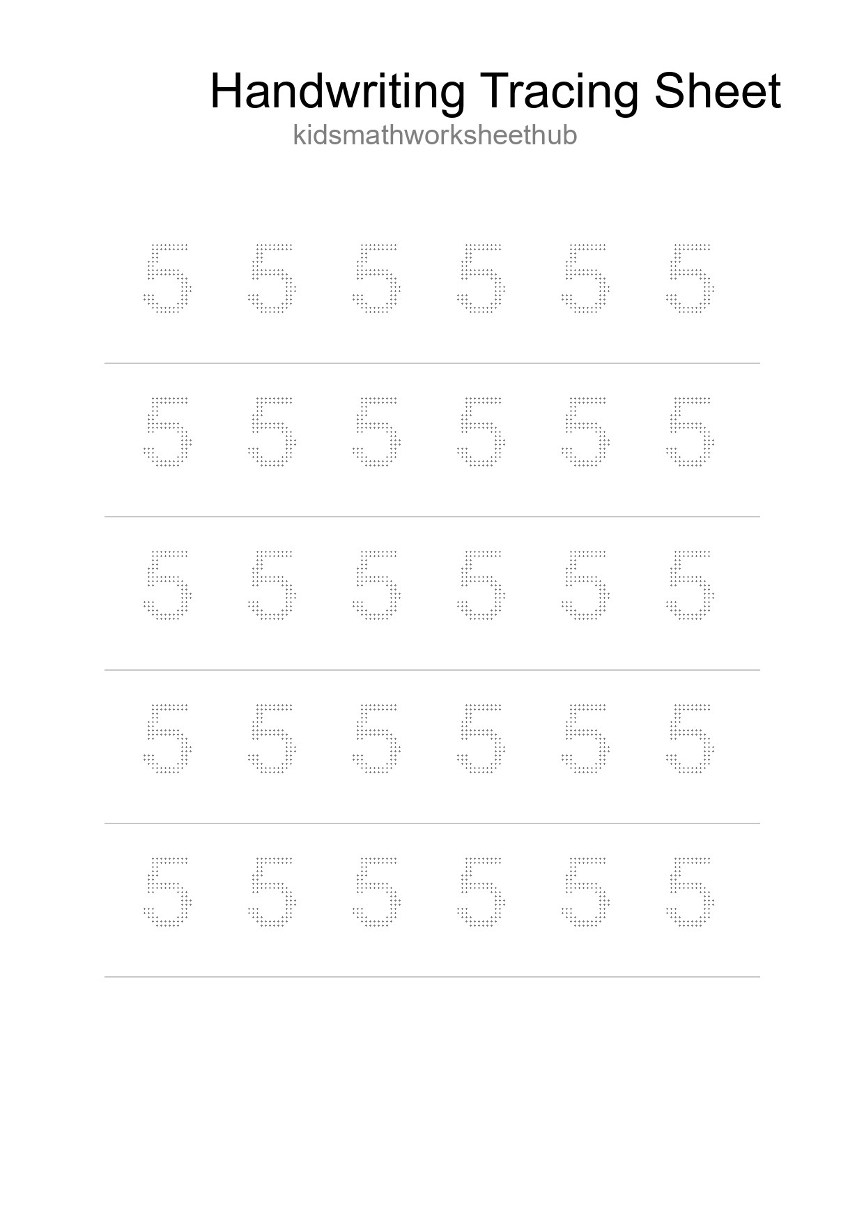 Printable Tracing Worksheet For Kids - Part 76