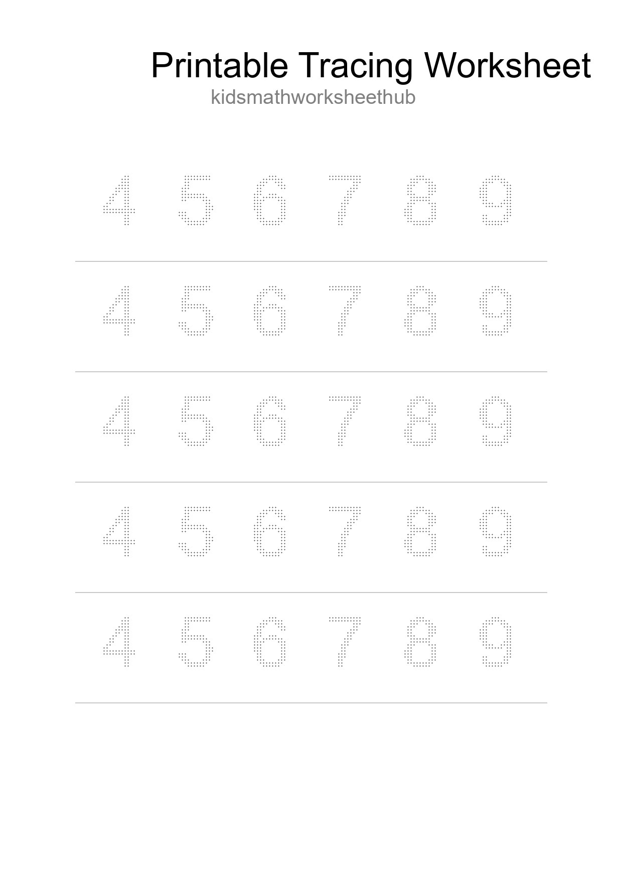 Printable Tracing Worksheet For Kids - Part 98